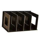 Maxbell Wooden Desktop Bookshelf Multifunctional File Organizer for Office Desk Dorm Black