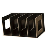 Maxbell Wooden Desktop Bookshelf Multifunctional File Organizer for Office Desk Dorm Black