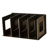 Maxbell Wooden Desktop Bookshelf Multifunctional File Organizer for Office Desk Dorm Black