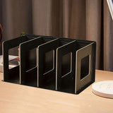 Maxbell Wooden Desktop Bookshelf Multifunctional File Organizer for Office Desk Dorm Black