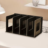 Maxbell Wooden Desktop Bookshelf Multifunctional File Organizer for Office Desk Dorm Black