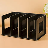 Maxbell Wooden Desktop Bookshelf Multifunctional File Organizer for Office Desk Dorm Black