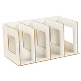 Maxbell Wooden Desktop Bookshelf Multifunctional File Organizer for Office Desk Dorm White