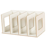 Maxbell Wooden Desktop Bookshelf Multifunctional File Organizer for Office Desk Dorm White