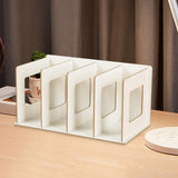 Maxbell Wooden Desktop Bookshelf Multifunctional File Organizer for Office Desk Dorm White