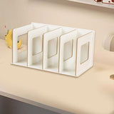 Maxbell Wooden Desktop Bookshelf Multifunctional File Organizer for Office Desk Dorm White