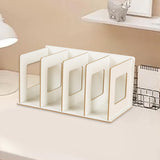 Maxbell Wooden Desktop Bookshelf Multifunctional File Organizer for Office Desk Dorm White