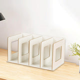 Maxbell Wooden Desktop Bookshelf Multifunctional File Organizer for Office Desk Dorm White