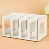 Maxbell Wooden Desktop Bookshelf Multifunctional File Organizer for Office Desk Dorm White
