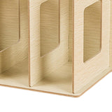Maxbell Wooden Desktop Bookshelf Multifunctional File Organizer for Office Desk Dorm Beige