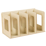 Maxbell Wooden Desktop Bookshelf Multifunctional File Organizer for Office Desk Dorm Beige