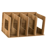 Maxbell Wooden Desktop Bookshelf Multifunctional File Organizer for Office Desk Dorm Brown