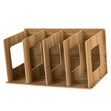 Maxbell Wooden Desktop Bookshelf Multifunctional File Organizer for Office Desk Dorm Brown