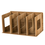 Maxbell Wooden Desktop Bookshelf Multifunctional File Organizer for Office Desk Dorm Brown