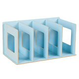 Maxbell Wooden Desktop Bookshelf Multifunctional File Organizer for Office Desk Dorm Blue