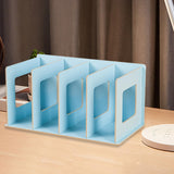 Maxbell Wooden Desktop Bookshelf Multifunctional File Organizer for Office Desk Dorm Blue