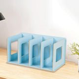 Maxbell Wooden Desktop Bookshelf Multifunctional File Organizer for Office Desk Dorm Blue