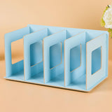 Maxbell Wooden Desktop Bookshelf Multifunctional File Organizer for Office Desk Dorm Blue
