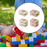 Maxbell Blocks Storage Box Puzzle Toys Organizer Storage Case for Gaming Adults Kids 3 Layers Light Red+others