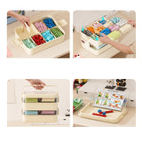 Maxbell Blocks Storage Box Puzzle Toys Organizer Storage Case for Gaming Adults Kids 3 Layers Light Red+others