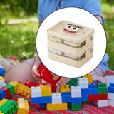Maxbell Blocks Storage Box Puzzle Toys Organizer Storage Case for Gaming Adults Kids 5 Layers White