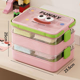 Maxbell Blocks Storage Box Puzzle Toys Organizer Storage Case for Gaming Adults Kids 5 Layers Pastel