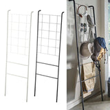 Maxbell Home Leaning Ladder Rack Storage Blanket Ladder for Laundry Bathroom Kitchen white