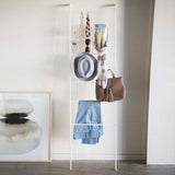 Maxbell Home Leaning Ladder Rack Storage Blanket Ladder for Laundry Bathroom Kitchen white