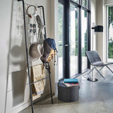 Maxbell Home Leaning Ladder Rack Storage Blanket Ladder for Laundry Bathroom Kitchen black