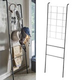 Maxbell Home Leaning Ladder Rack Storage Blanket Ladder for Laundry Bathroom Kitchen black
