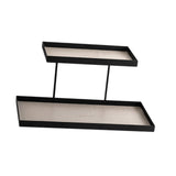 Maxbell Double Layer Vanity Organizer Tray Round Shelf for Bedroom Entryway Tabletop Beige