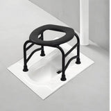 Maxbell Elderly Squat Toilet Seat Stool Potty Chair Stable Bottom Camp Travel Toilet without bucket