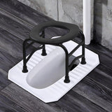 Maxbell Elderly Squat Toilet Seat Stool Potty Chair Stable Bottom Camp Travel Toilet without bucket