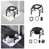 Maxbell Elderly Squat Toilet Seat Stool Potty Chair Stable Bottom Camp Travel Toilet without bucket