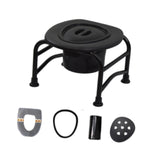 Maxbell Elderly Squat Toilet Seat Stool Potty Chair Stable Bottom Camp Travel Toilet with bucket
