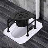 Maxbell Elderly Squat Toilet Seat Stool Potty Chair Stable Bottom Camp Travel Toilet with bucket
