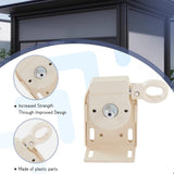 Maxbell Exterior Sun Shades Mounting Brackets Backyard Deck Patio Cordless Crank Kit Beige
