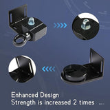 Maxbell Exterior Sun Shades Mounting Brackets Backyard Deck Patio Cordless Crank Kit Black