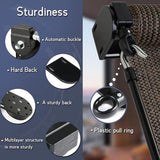 Maxbell Exterior Sun Shades Mounting Brackets Backyard Deck Patio Cordless Crank Kit Black