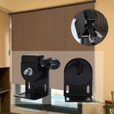 Maxbell Exterior Sun Shades Mounting Brackets Backyard Deck Patio Cordless Crank Kit Black