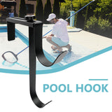 Maxbell 2 Pieces Pool Pole Hanger Pool Equipment Hooks for Nets Skimmer Garden Tools