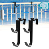 Maxbell 2 Pieces Pool Pole Hanger Pool Equipment Hooks for Nets Skimmer Garden Tools