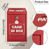Maxbell Safe Money Collection Box Metal Donation Box for Fundraising Office Business Red