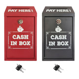 Maxbell Safe Money Collection Box Metal Donation Box for Fundraising Office Business Red