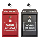 Maxbell Safe Money Collection Box Metal Donation Box for Fundraising Office Business Red