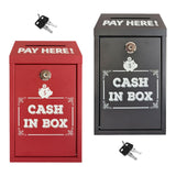 Maxbell Safe Money Collection Box Metal Donation Box for Fundraising Office Business Red