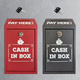 Maxbell Safe Money Collection Box Metal Donation Box for Fundraising Office Business Red