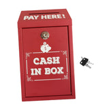 Maxbell Safe Money Collection Box Metal Donation Box for Fundraising Office Business Red