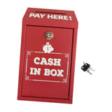 Maxbell Safe Money Collection Box Metal Donation Box for Fundraising Office Business Red
