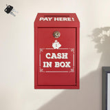 Maxbell Safe Money Collection Box Metal Donation Box for Fundraising Office Business Red